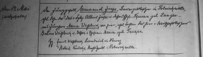 Quelle: Kirchbücher der Mormonen – Neunz – Heiraten 1823 – 1930