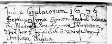 Markersdorf im Trauungsbuch von Köppernig Anno 1636