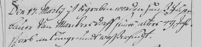 Großvater Johannes Jupe gestorben